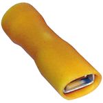 Yellow Female Insulated Spade Crimp Terminal 6.3mm