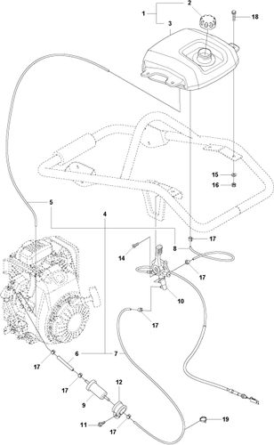 Husqvarna LT6005 Throttle Control & Fuel System