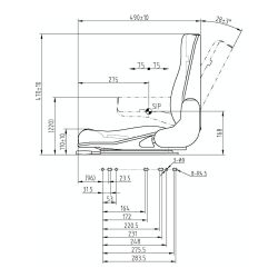 GS12 Plant Seat With Adjustable Backrest (HTL0170)