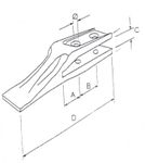 JCB STYLE BUCKET TEETH (HEX0175)