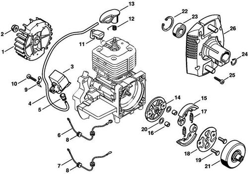 Stihl FS400 Ignition System & Clutch Parts
