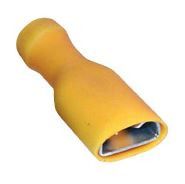 Yellow Female Insulatd Spade Crimp Terminal 9.5mm