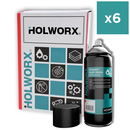 Holworx Copper Anti-Seize Grease 400ml Aerosols | Box Of 6