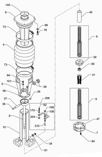 Wacker BS60-2I Guide Cylinder