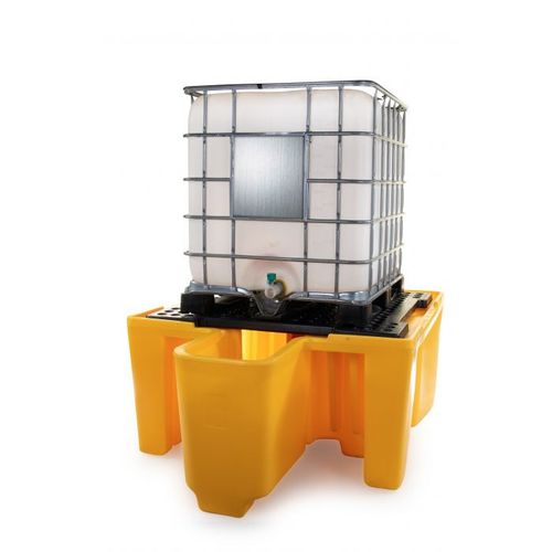 Single IBC Bunded Pallet With Dispensing Area, Post & Grid