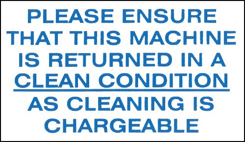 Cleaning Chargeable Label