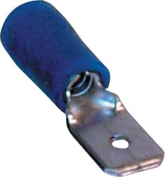 Blue Male Spade Crimp Terminals 6.3mm | 100 Pack