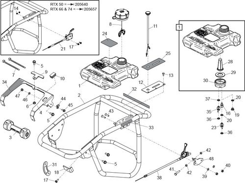 Belle RTX  80D Handle Assembly