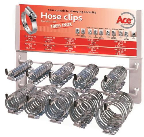 Ace® Stainless Steel Hose Clip Dispenser Rack