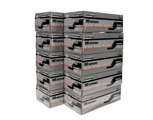 Nitrile Gloves Black Large 100Pk (10 Boxes)