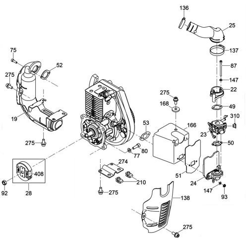 Wacker BS50-2I Engine Components