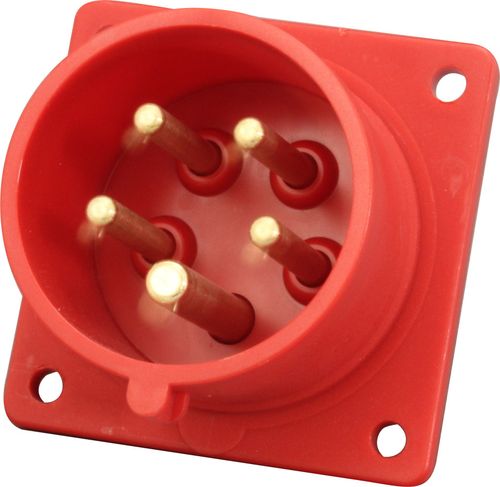 Red 5 Pin 32 Amp Surface Mount Plug 415V