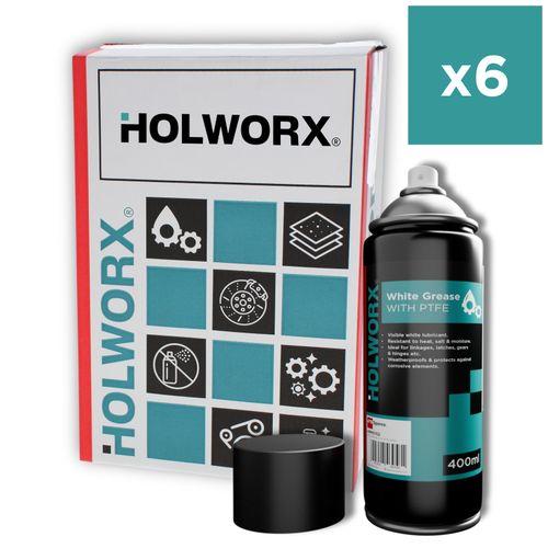 Holworx White Grease With PTFE 400ml Aerosol | Box Of 6