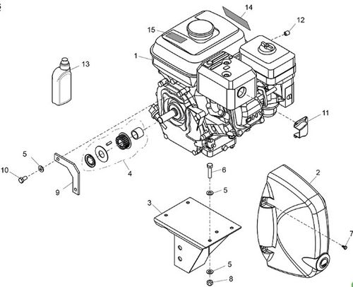 Minimix 150 With Loncin H135 Engine Parts