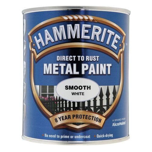 Hammerite Smooth White Paint 750ml