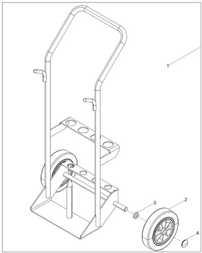 Wacker Neuson BH55Rw 32X16 Transport Trolley - Solid Wheels