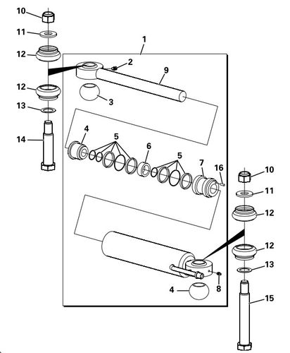 Thwaites 3 Tonne Steering Ram Components