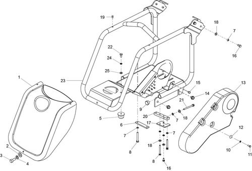 Belle PCX 450 Honda & Robin Bedplate & Front Cover & Frame (Serial No.  >047357)