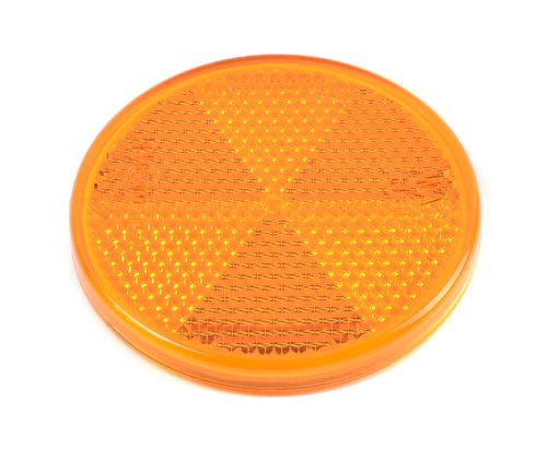 Round Reflector - Amber - Self Adhesive