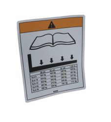 Decal - Warning Load Chart SLA