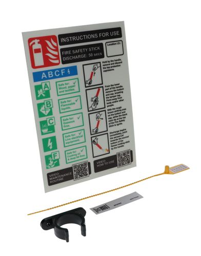 Commercial Kit For 50 Second Fire Safety Stick (Rigid Sign)
