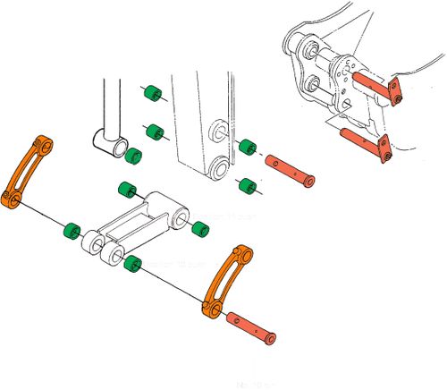 Kubota K008-3 U10-3 Dipper End Kit With Side Links