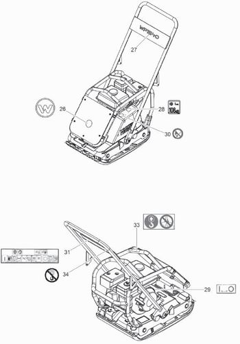 Wacker Neuson VP1540A Decals