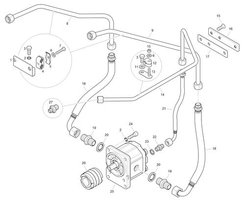 MBR71 Vib. Motor Leak Off Hose