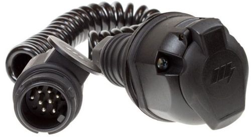 Curly Trailer Extension Lead 8 Pin Plug To 8 Pin Socket M/F 2.5m