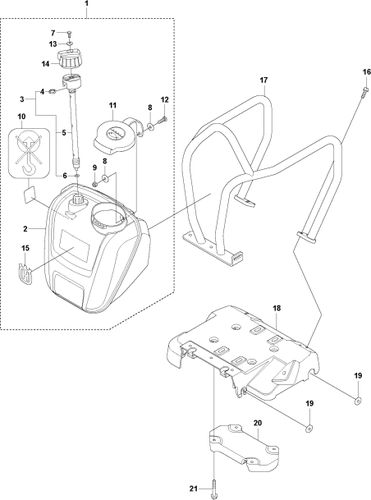 Husqvarna LF100 LAT Honda Engine Plate & Water Tank