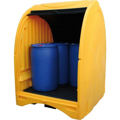 Hardcovered 4 Drum Spill Pallet 25O Litre Bund