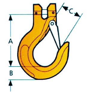Clevis Type Sling Hook With Safety Catch