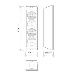 Super Slimline Warning Lamp (HEL1312)