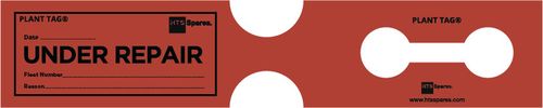 Plant Tag® Under Repair Labels - Red 100 Pack