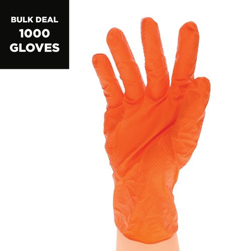 Orange Nitrile Gloves XL (10 X 100)