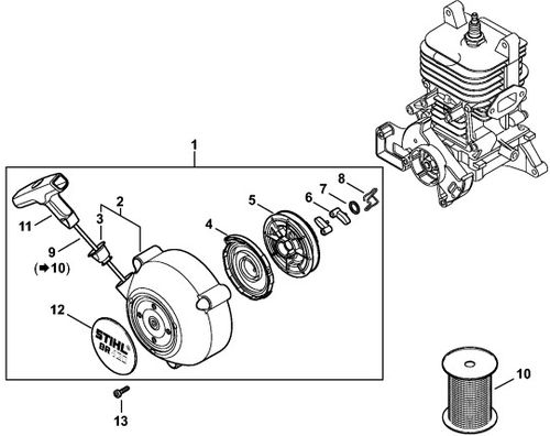 Stihl BR350 Recoil Starter