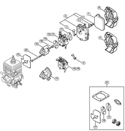 Stihl BG85 Carburettor & Air Filter