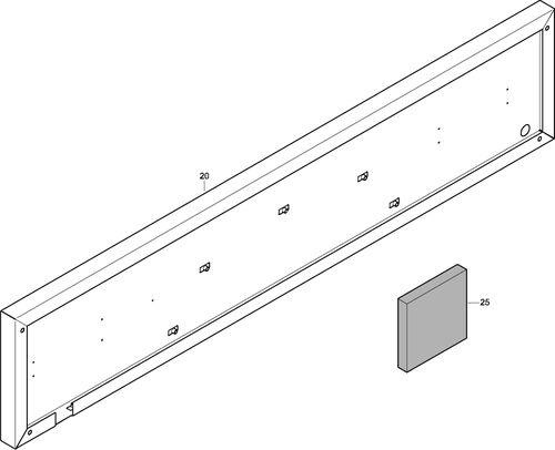 XAS47Dd(G) Side Panel 2 Cyl For Steel Canopy