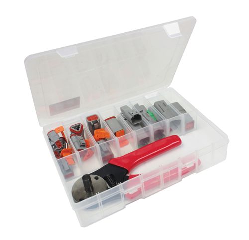 Deutsch Connectors Assortment Box - 69 Piece With Crimping Tool