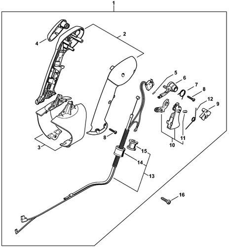 Stihl BR600 Control Handle 2 Parts