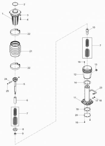 Wacker BS60-2Plus Guiding Cylinder