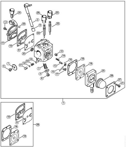 Stihl BG85 Carburettor C1Qs68