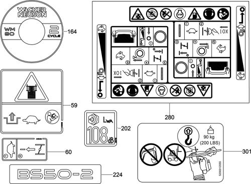 Wacker BS50-2 Labels