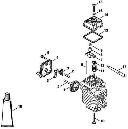 Stihl FS130 Valve Timing Gear Parts