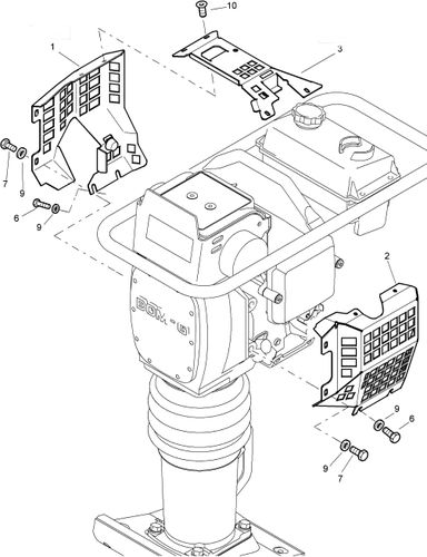 Bomag BT60/4 Engine Protection Plates