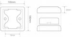 12/24V LED Square Fog Lamp (HEL1690)