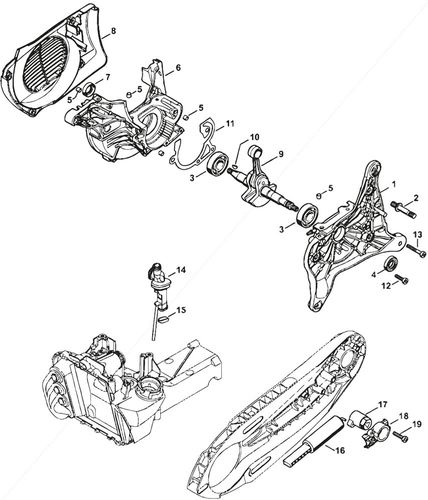 Stihl TS480i Crankcase
