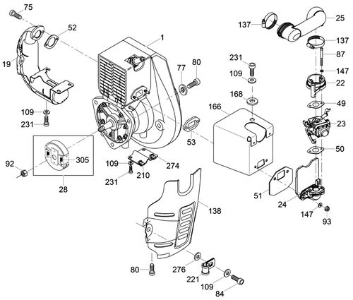 Wacker BS60-2I Engine Components