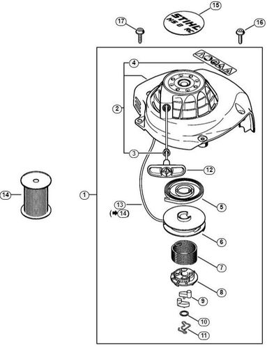 HS87R Rewind Starter Ergostart