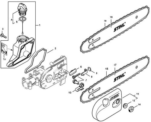 HT131 Oil Tank & Sprocket Cover (Old Type)